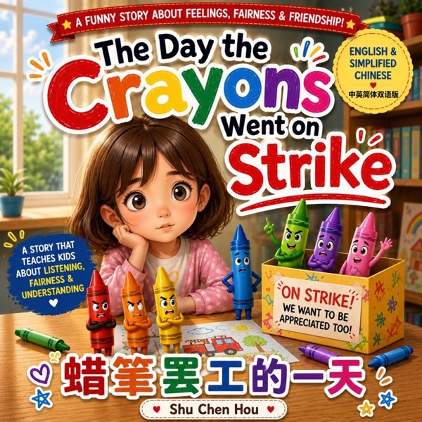 The Day the Crayons Went on Strike 蜡笔罢工的一天 cover